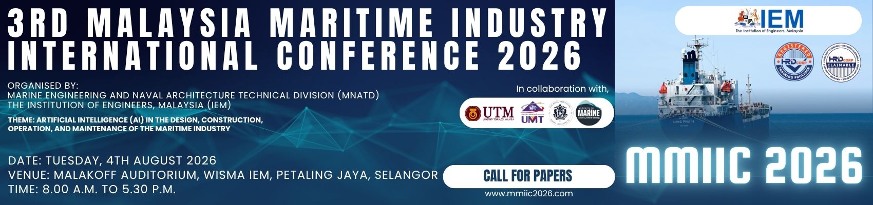 Call for Papers - 3rd Malaysia Maritime Industry International Conference 2026